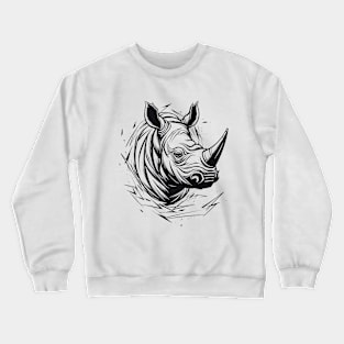 Rhinoceros Animal Freedom World Wildlife Wonder Vector Graphic Crewneck Sweatshirt